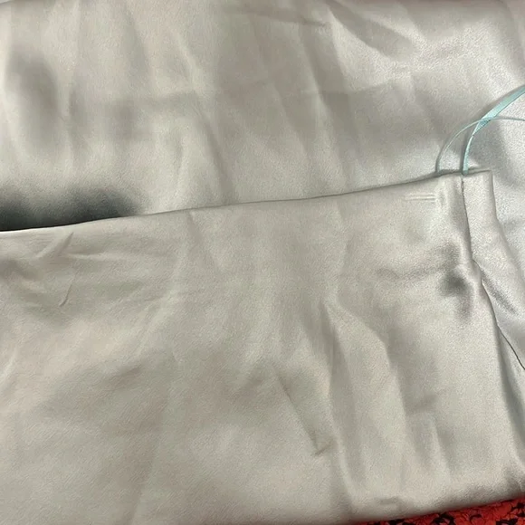 Reformation X Laura Harrier Lakisha Silk Skirt size 4 Aquamarine - Picture 9 of 11